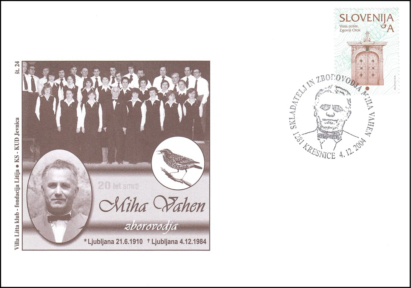 SKLADATELJ IN ZBOROVODJA MIHA VAHEN 1910 - 1984